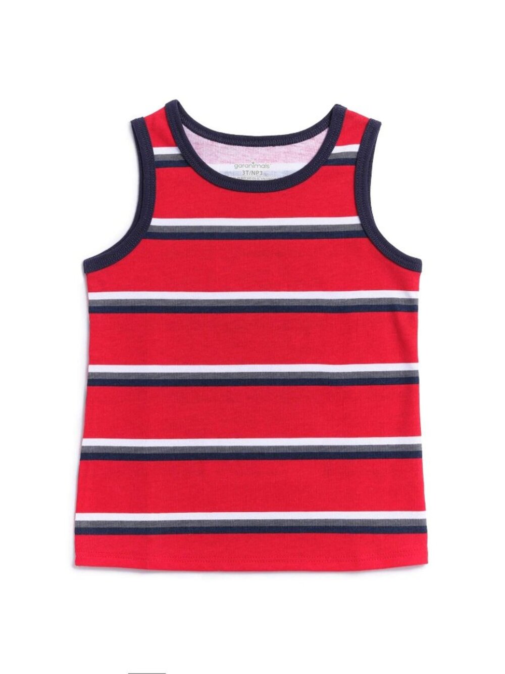 Garanimals Toddler Boy Girl Red Navy Blue Stripe Summer Tank Shirt Size 2T